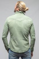 Gimo's Red River Suede Western Shirt In Green Mens - Outerwear - Leather