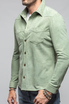 Gimo's Red River Suede Western Shirt In Green Mens - Outerwear - Leather