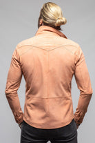 Gimo's Red River Suede Western Shirt In Salmon Mens - Outerwear - Leather
