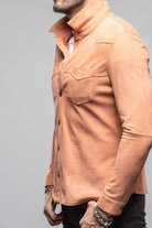Gimo's Red River Suede Western Shirt In Salmon Mens - Outerwear - Leather