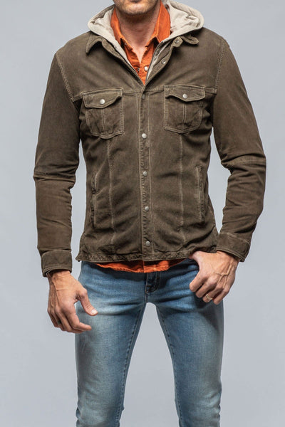 Swift Suede Shirt with Removable Hood - AXEL'S