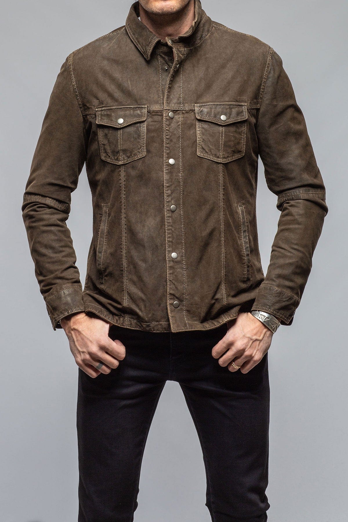 Swift Suede Shirt with Removable Hood - AXEL'S