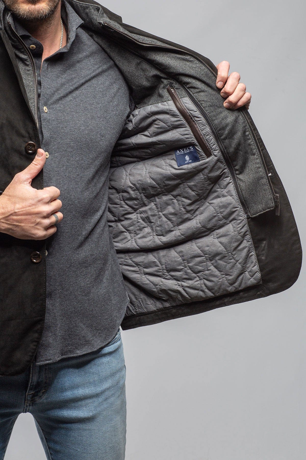 Gimo's Tiguan Suede Jacket In Black Mens - Outerwear - Leather