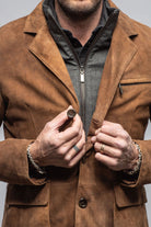Gimo's Tiguan Suede Jacket In Vintage Cognac Mens - Outerwear - Leather