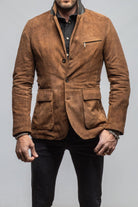 Gimo's Tiguan Suede Jacket In Vintage Cognac Mens - Outerwear - Leather