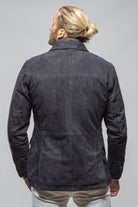 Gimo's Tiguan Suede Jacket In Washed Navy Mens - Outerwear - Leather