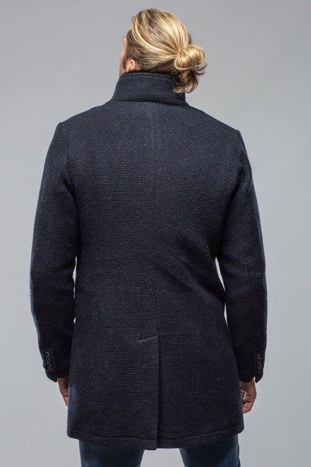 Gimo's Vancouver Knit Coat In Navy | Warehouse - Mens - Outerwear - Cloth