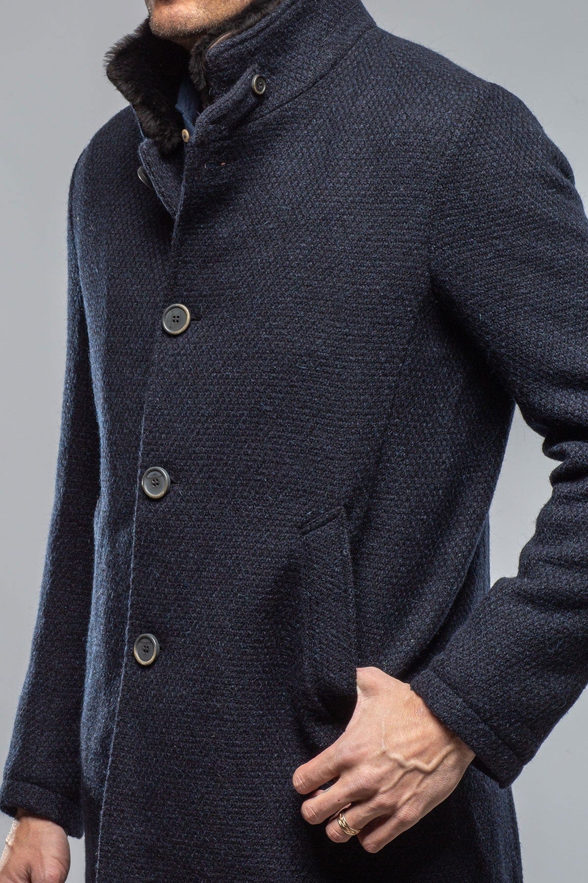 Gimo's Vancouver Knit Coat In Navy | Axel's of Vail