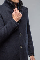 Gimo's Vancouver Knit Coat In Navy Warehouse - Mens - Outerwear - Cloth