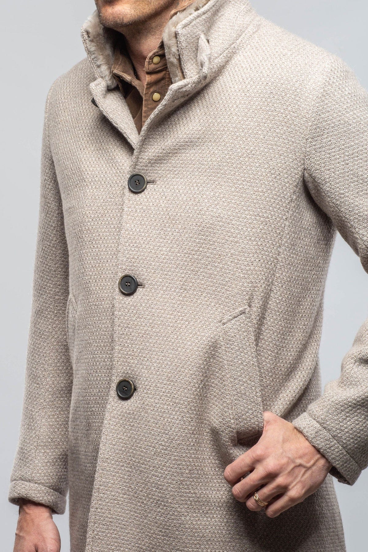 Gimo's Vancouver Knit Coat In Stone Warehouse - Mens - Outerwear - Cloth