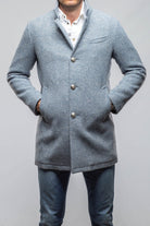 Weyburn Knit Coat In Light Blue - AXEL'S