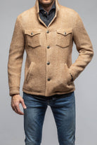 Wrangell Knit Jacket In Camel - AXEL'S