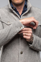 Wrangell Knit Jacket In Light Stone - AXEL'S