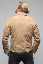 Arrow Suede Moto Jacket In Faun - AXEL'S
