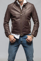 Interlagos Moto Jacket In Chocolate Brown - AXEL'S