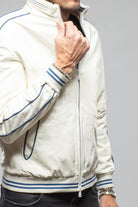 LS Race Jacket In White - AXEL'S