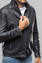 San Remo Race Jacket In Nappa Navy - AXEL'S