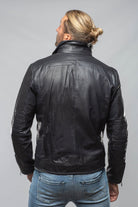 San Remo Race Jacket In Nappa Navy - AXEL'S