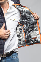 Saxan II Nubuck Vest In Navy - AXEL'S