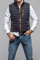 Saxan II Nubuck Vest In Navy - AXEL'S