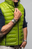 Saxan Leather Vest In Green - AXEL'S