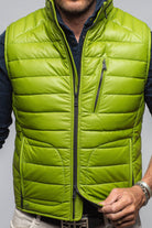 Saxan Leather Vest In Green - AXEL'S