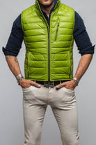 Saxan Leather Vest In Green - AXEL'S
