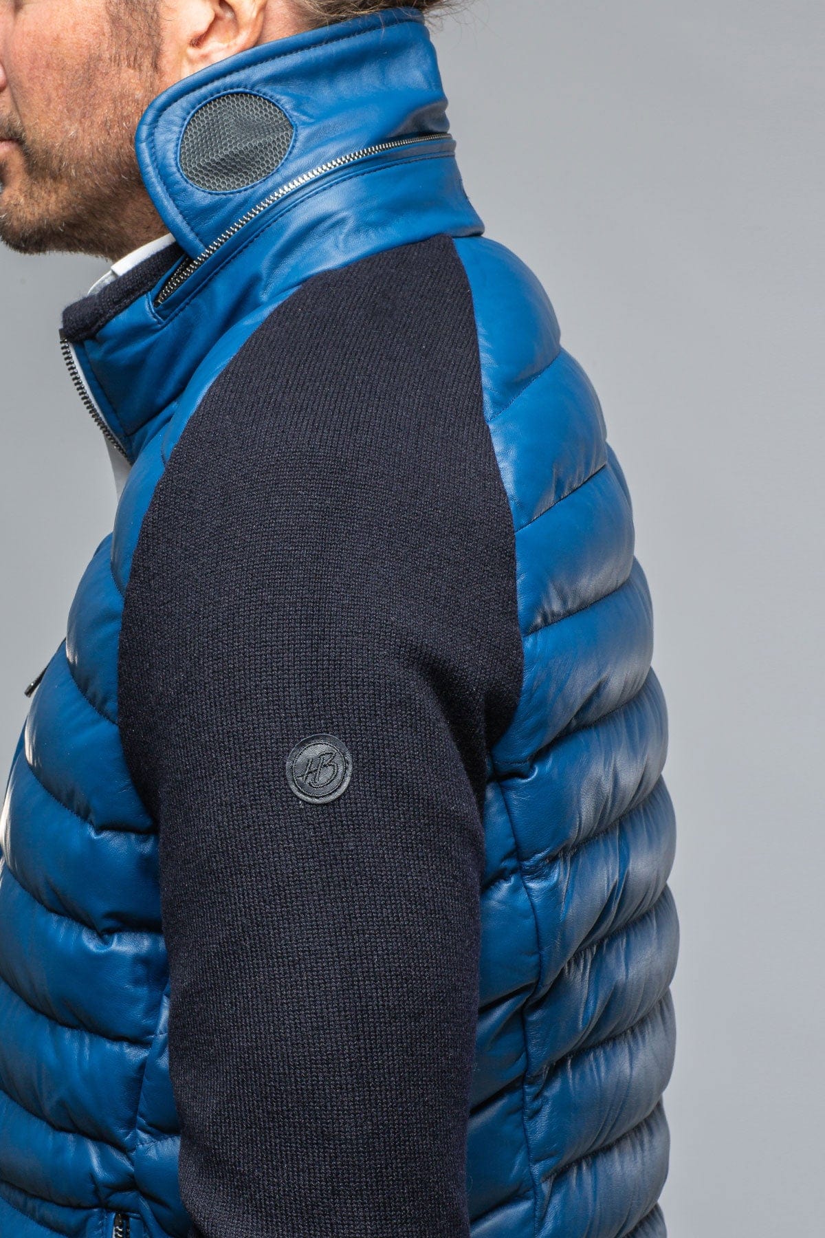 Sepang Sweater Jacket in Blue and Navy - AXEL'S