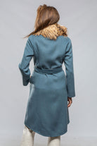 Liana Virgin Wool Coat in Blue - AXEL'S