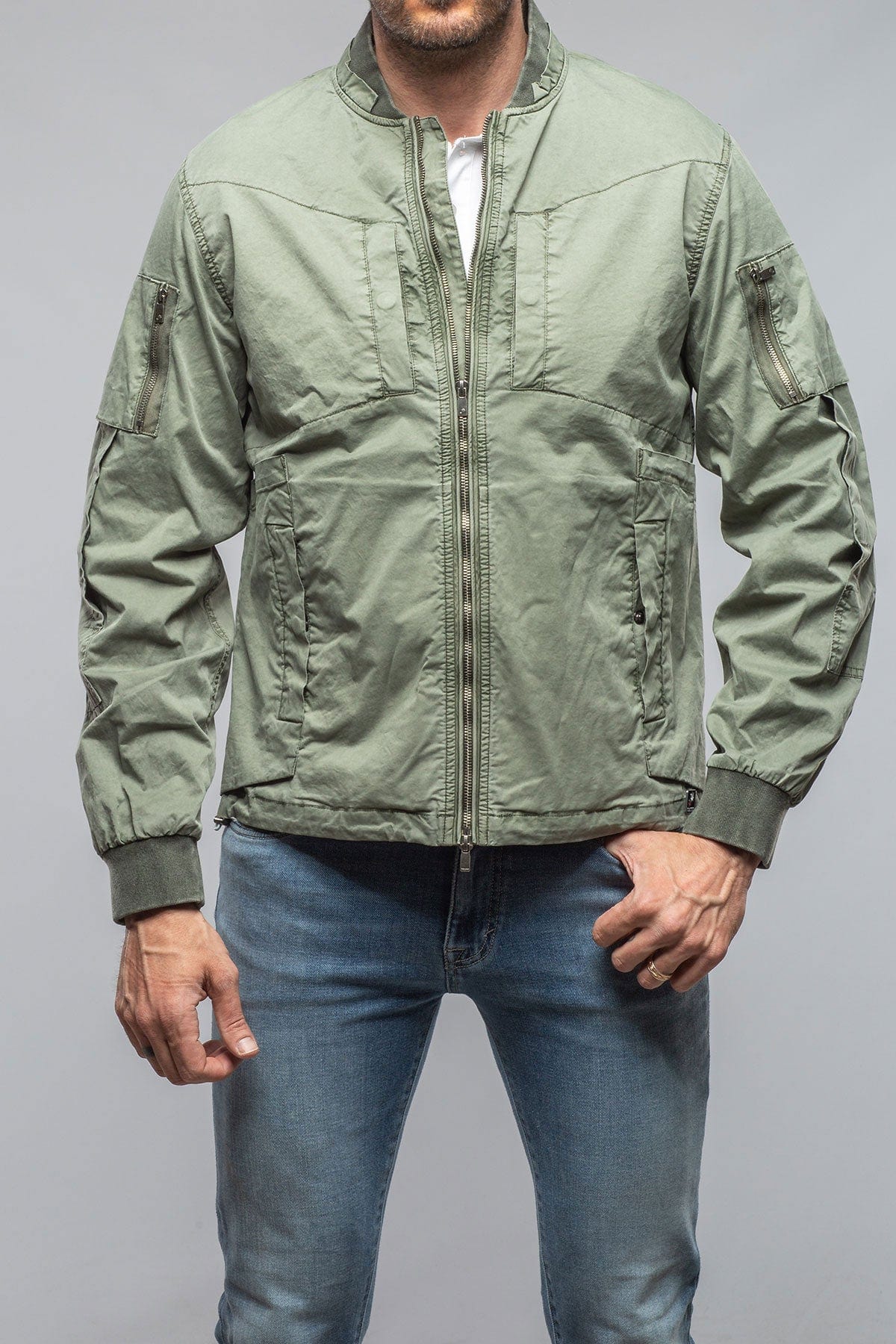 Nauru Cargo Jacket In Olivine - AXEL'S