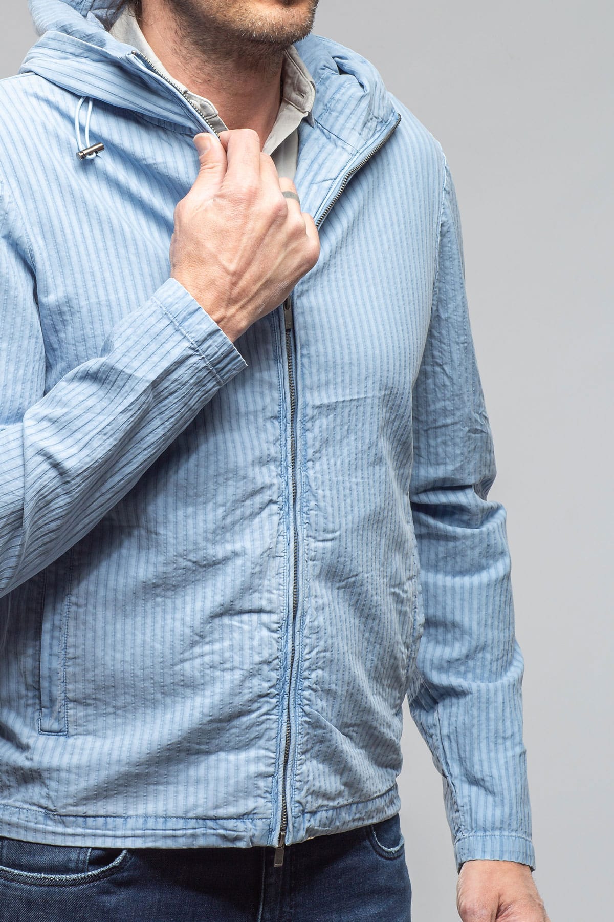 Keeling Pitcairn Light Jacket In Ashley Blue Mens - Outerwear - Cloth