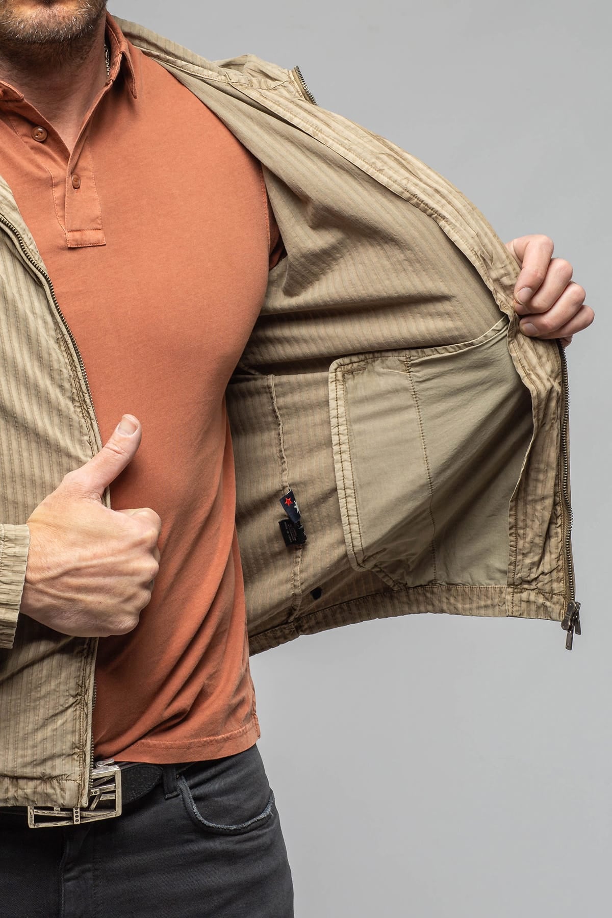 Pitcairn Light Jacket In Greige - AXEL'S