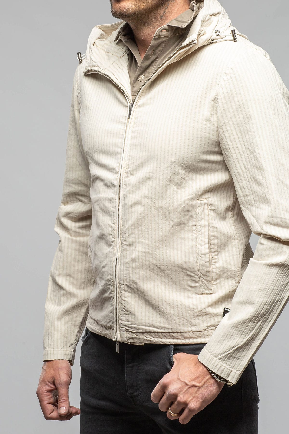 Keeling Pitcairn Light Jacket In Khaki Mens - Outerwear - Lightweight