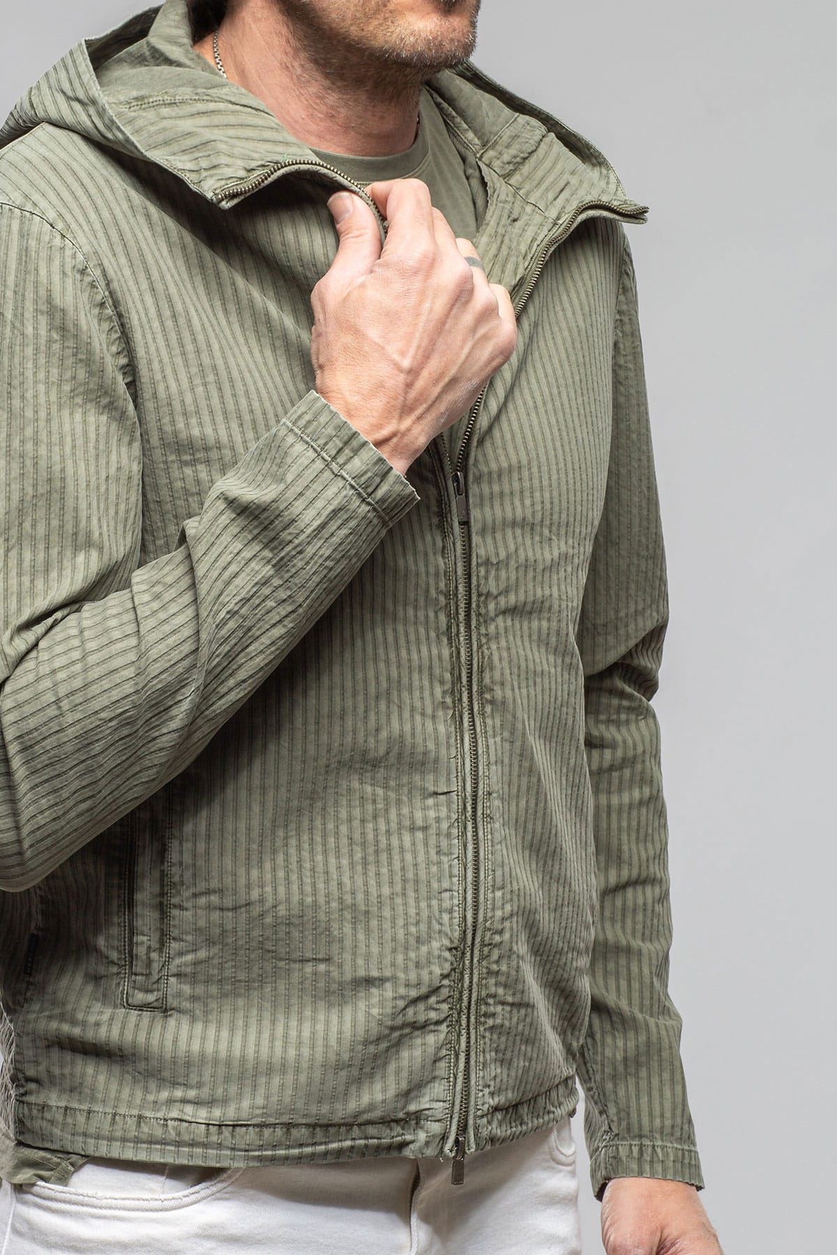 Keeling Pitcairn Light Jacket In Olive Mens - Outerwear - Cloth