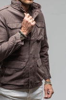 Savu Linen Jacket In Black Bean - AXEL'S