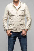 Savu Linen Jacket In Khaki - AXEL'S