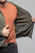 Sibut Zip Hoddie In Olivine - AXEL'S