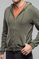 Sibut Zip Hoddie In Olivine - AXEL'S