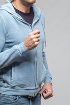 Sibut Zip Hoodie In Ashley Blue - AXEL'S