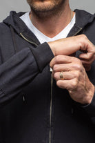 Sibut Zip Hoodie In Meteorite - AXEL'S