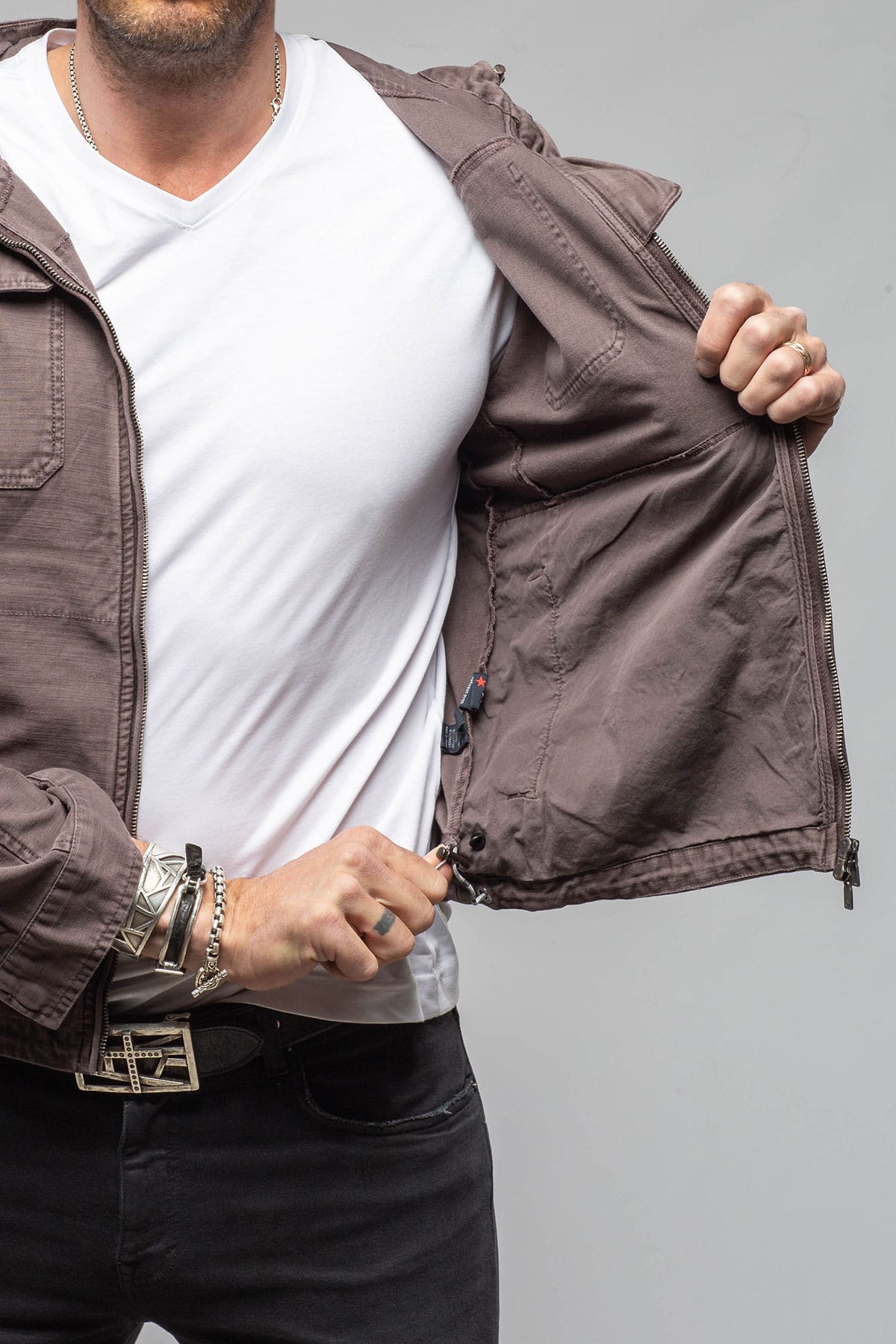 Keeling Taiwan Cargo Jacket In Black Bean Mens - Outerwear - Lightweight