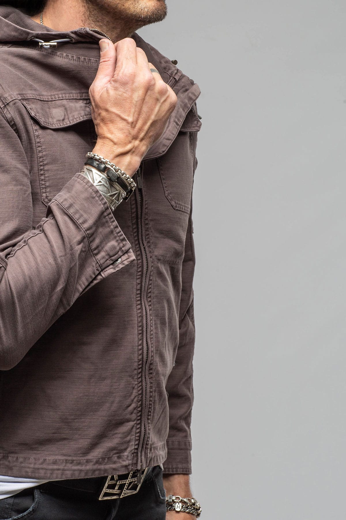 Keeling Taiwan Cargo Jacket In Black Bean Mens - Outerwear - Lightweight