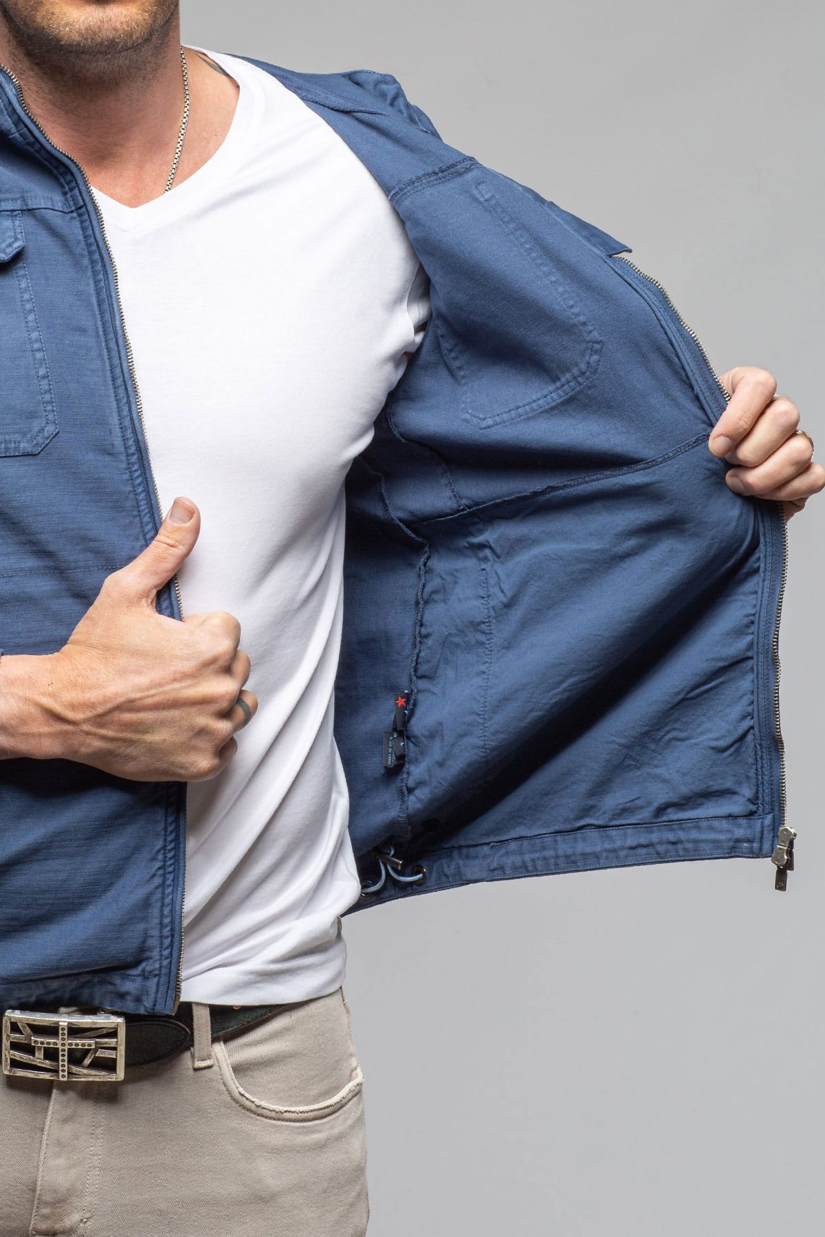 Taiwan Cargo Jacket In Indigo - AXEL'S