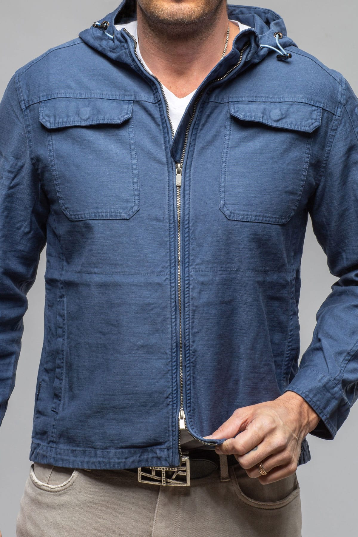 Taiwan Cargo Jacket In Indigo - AXEL'S