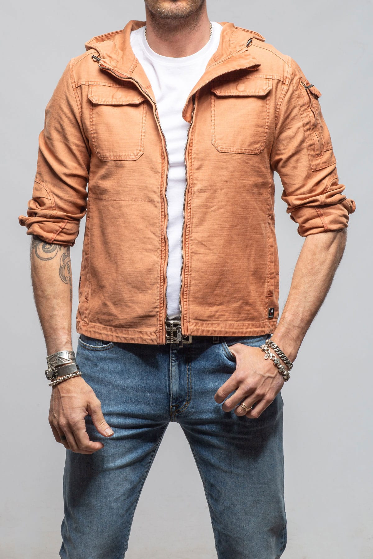 Keeling Taiwan Cargo Jacket In Marmalade Mens - Outerwear - Cloth