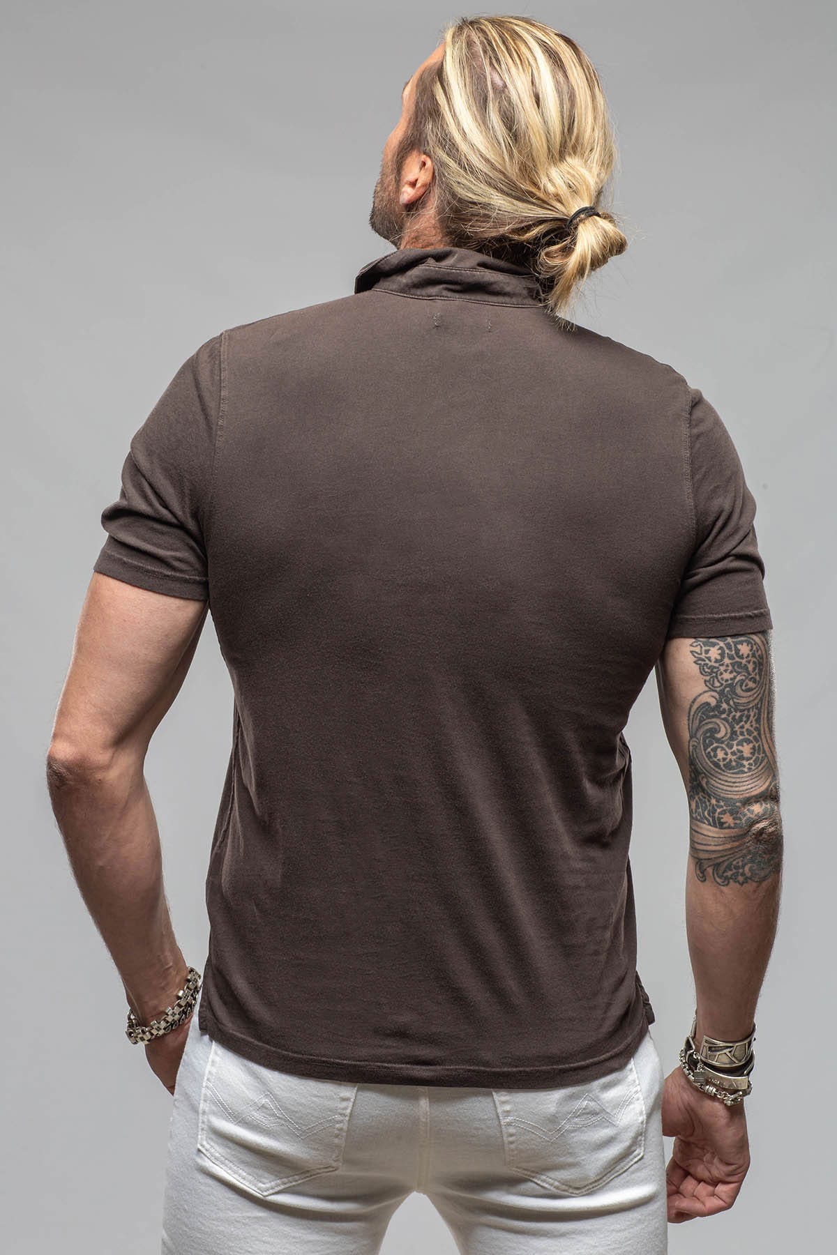 Keeling Tauranga  Polo In  Black Bean Mens - Shirts - Polos