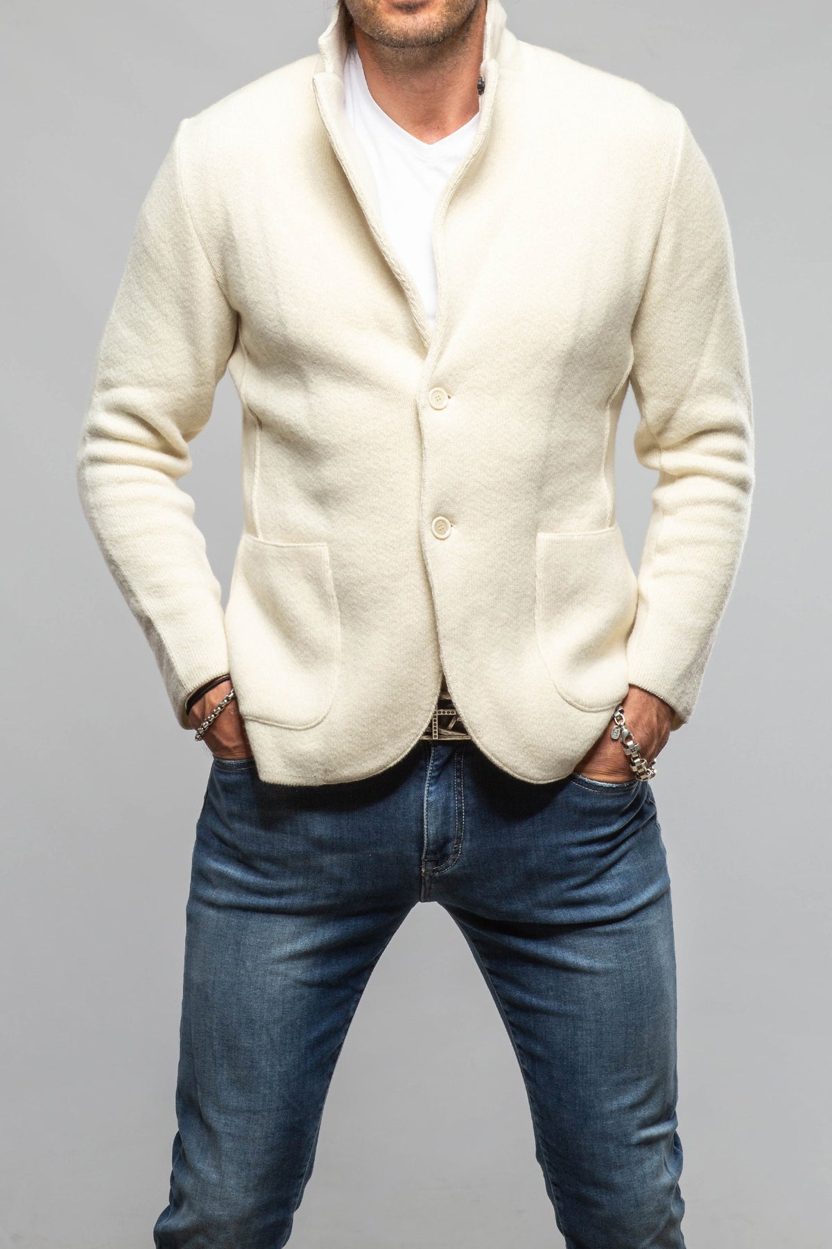 Lardini K2 Cashmere Sweater Jacket Mens - Sweaters
