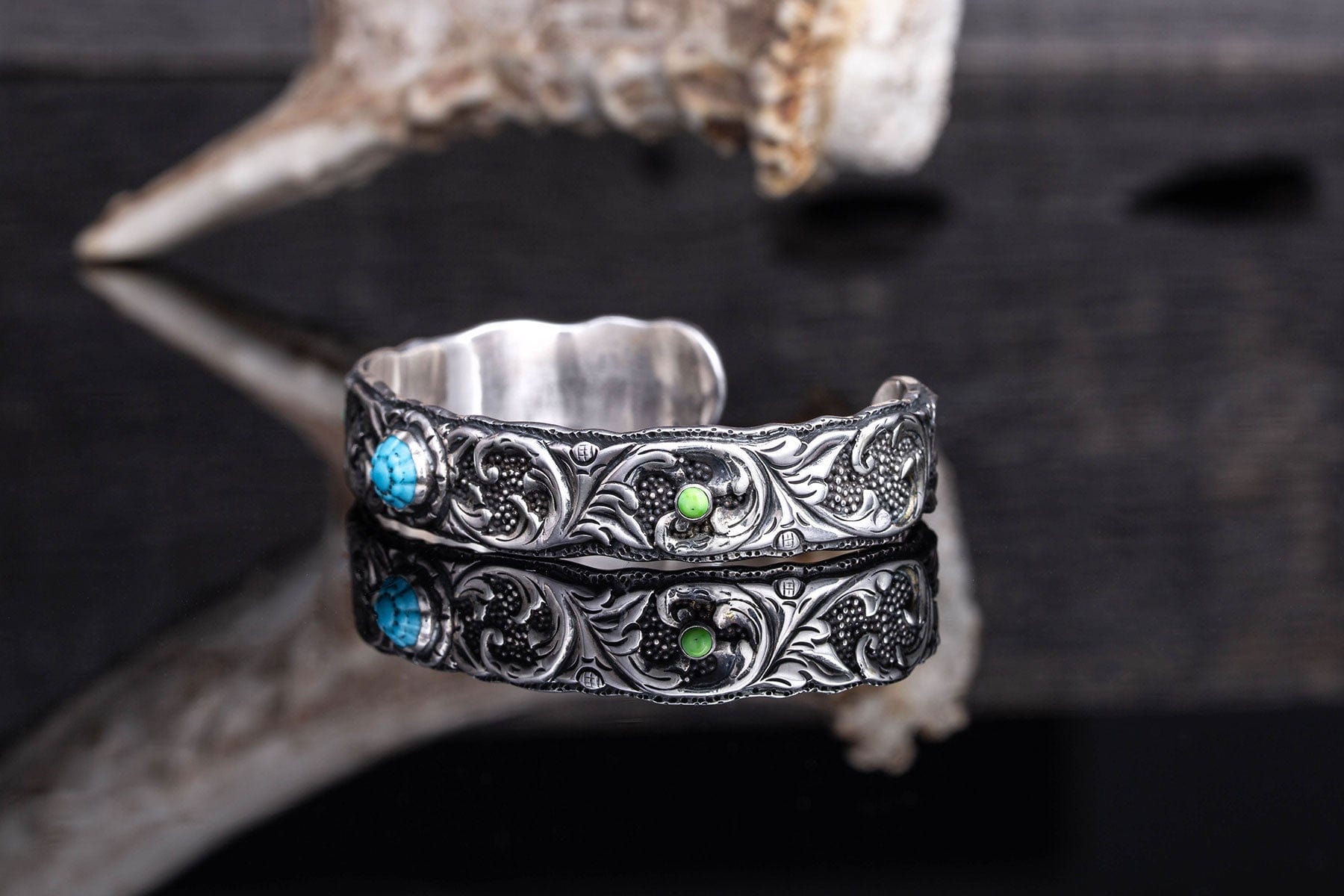 Lee Downey LD #15 Silver & Turquoise Cuff | Axel's of Vail