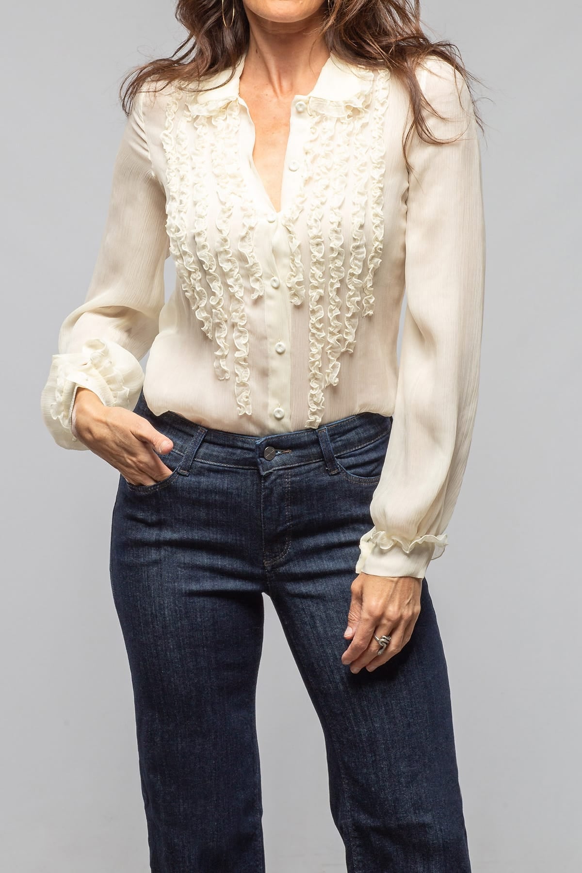 Pascal Chiffon Subtle Ruffle Front - AXEL'S