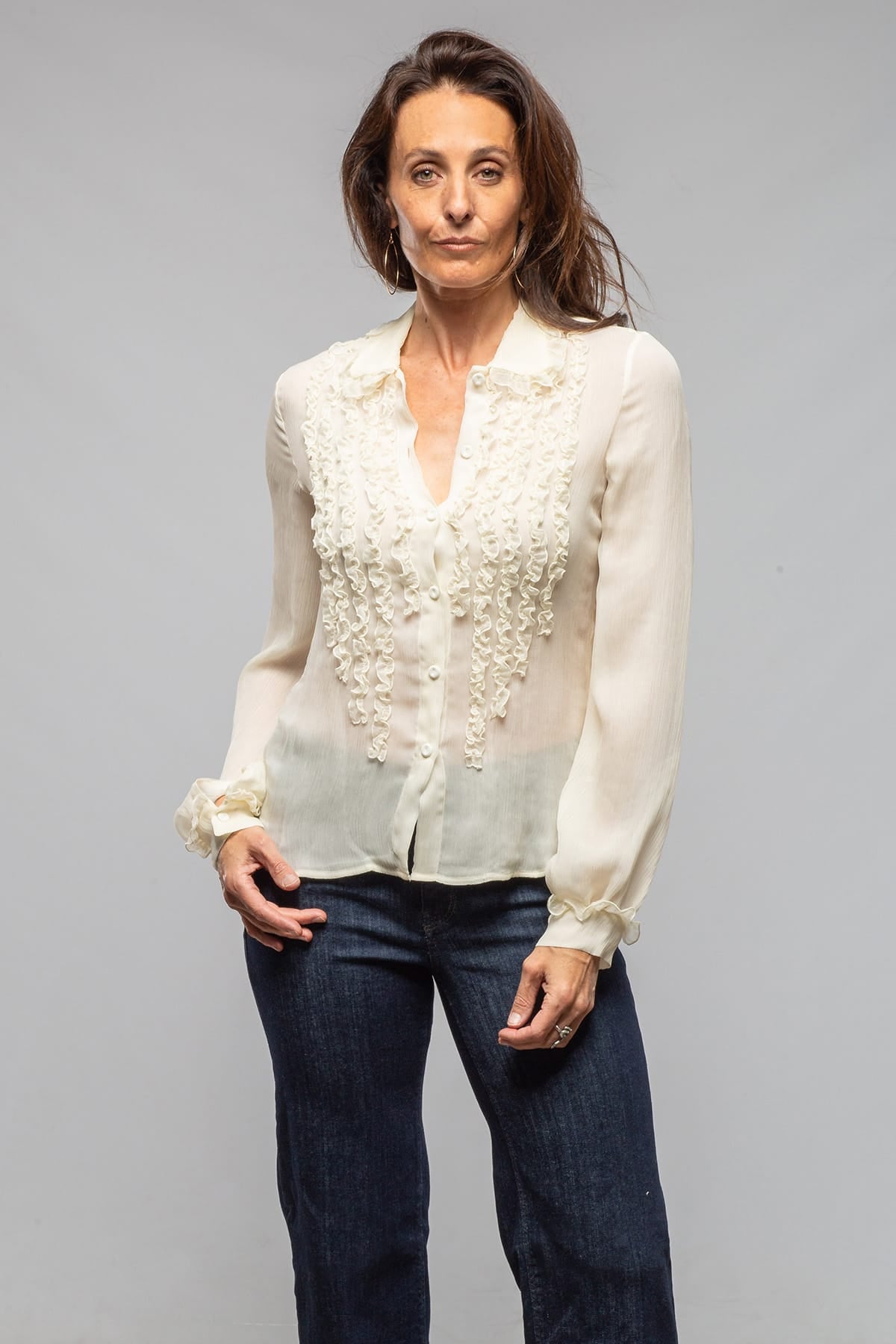 Pascal Chiffon Subtle Ruffle Front - AXEL'S